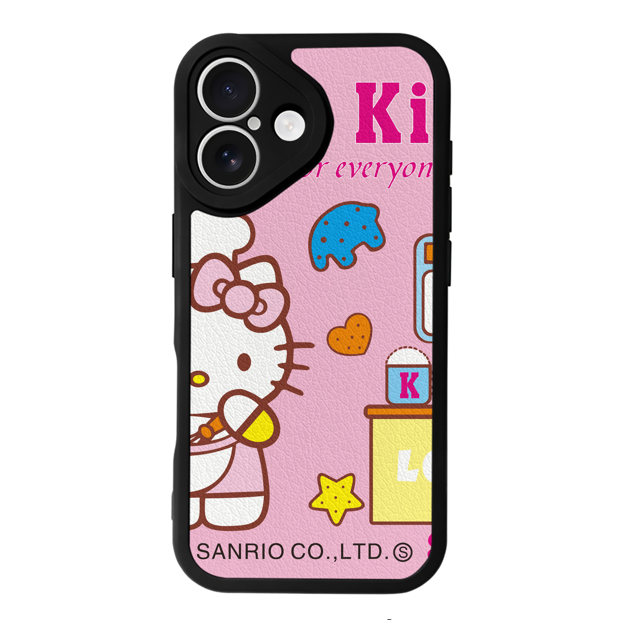 （画像用） Hello Kitty ハローキティ 【iPhone 16シリーズ対応】シリコンスマホケース（レザー調） 材質：シリコン